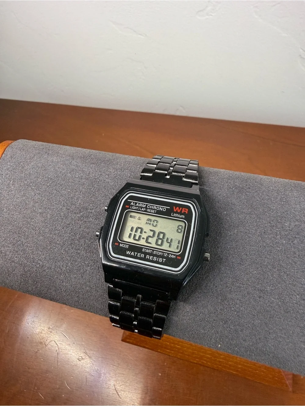 Black Digital Alarm Chrono Watch - Water Resistant